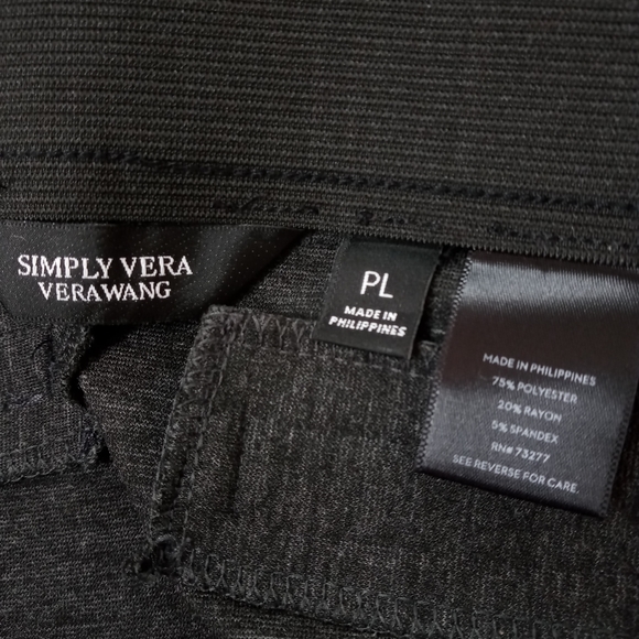 Simply Vera Wang Gray Trouser Pants Petite Large - Picture 7 of 10